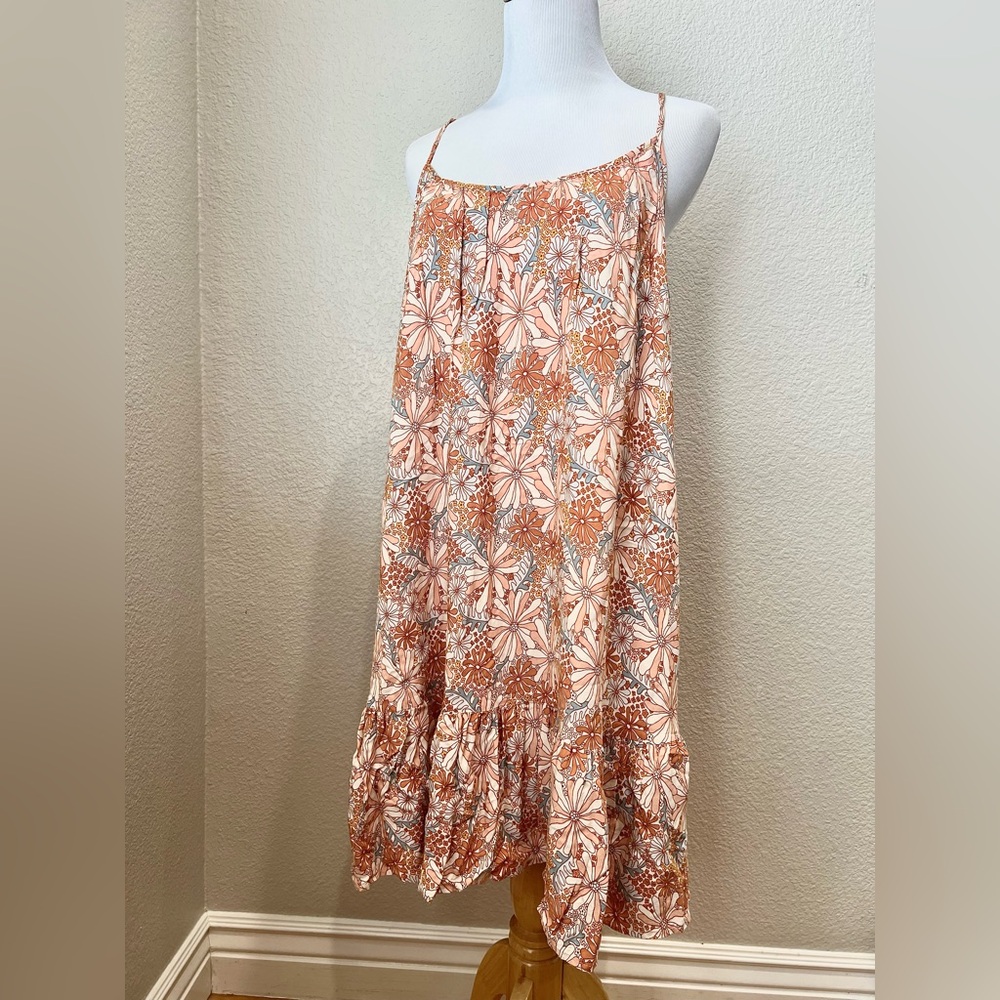 Be Cool Floral Spaghetti Strap Dress, M